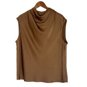 Loft Satin Cowl Neck Sleeveless Shell Top